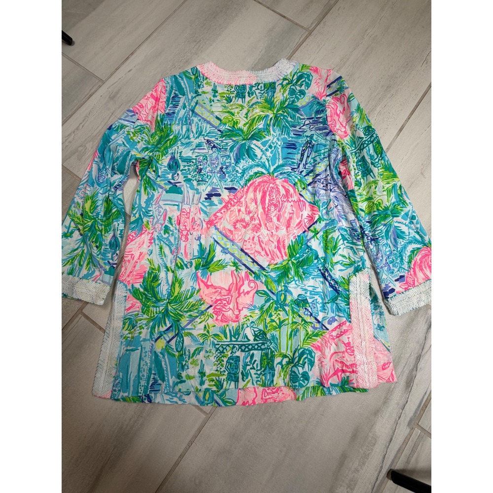 Lilly Pulitzer Renato Bohemian Queen Sequin Tunic Size S - Picture 9 of 9